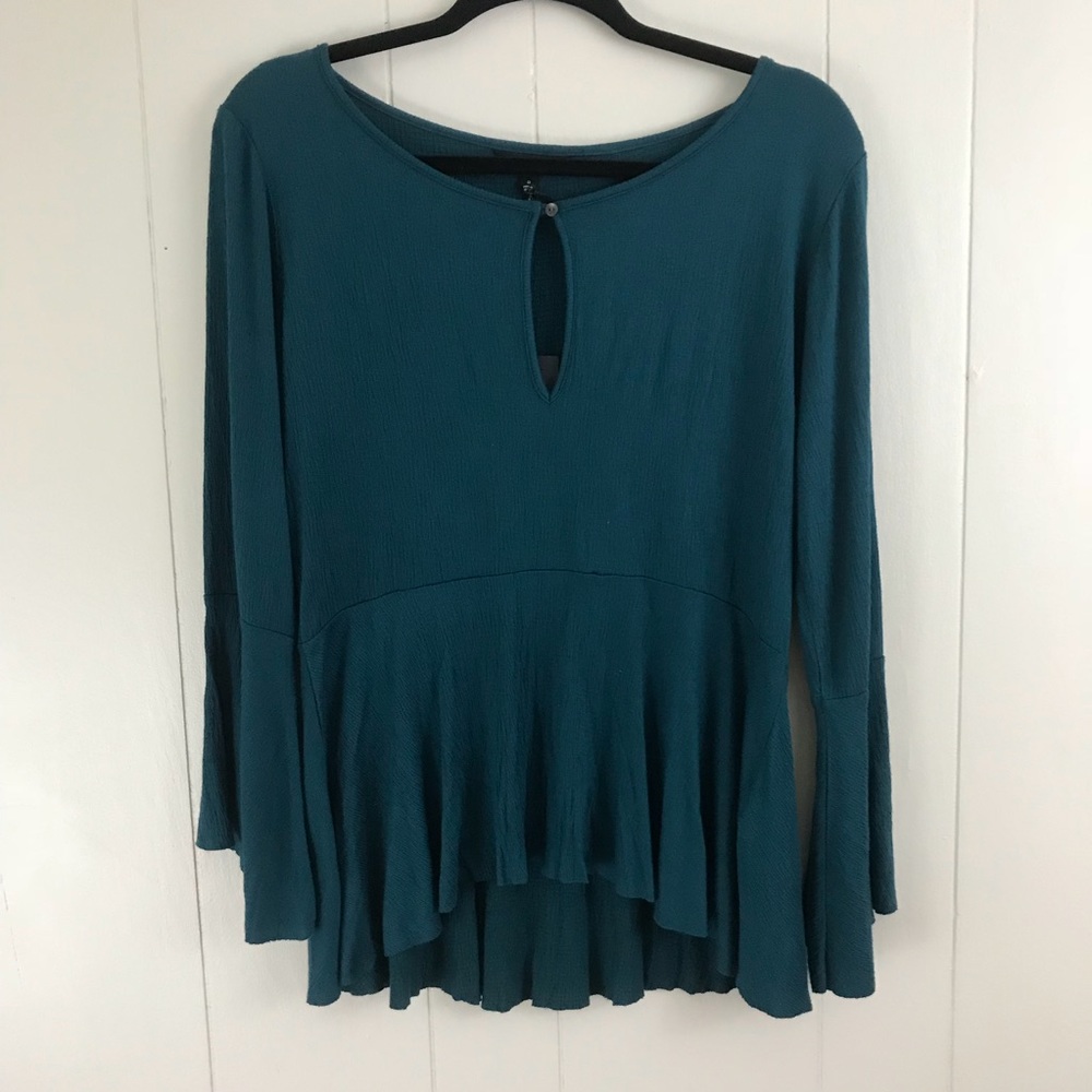 Lucky Brand boho bell sleeve top - Picture 1 of 7